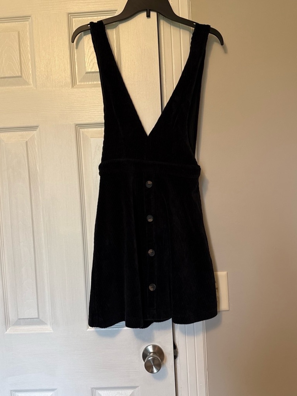 Rue21 Black Button-Front Pinafore Mini Dress